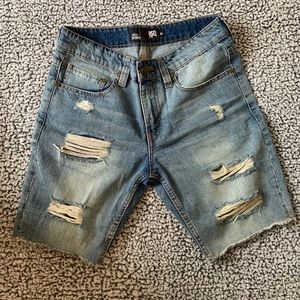 RSQ Jeans London Skinny Distressed Jean Shorts